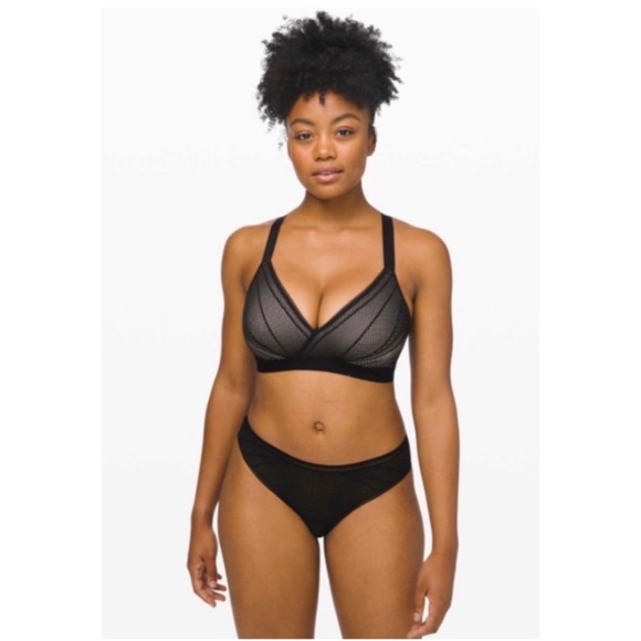 Lululemon Awake to Lace Bra Black / Barely Beige - Picture 3 of 6